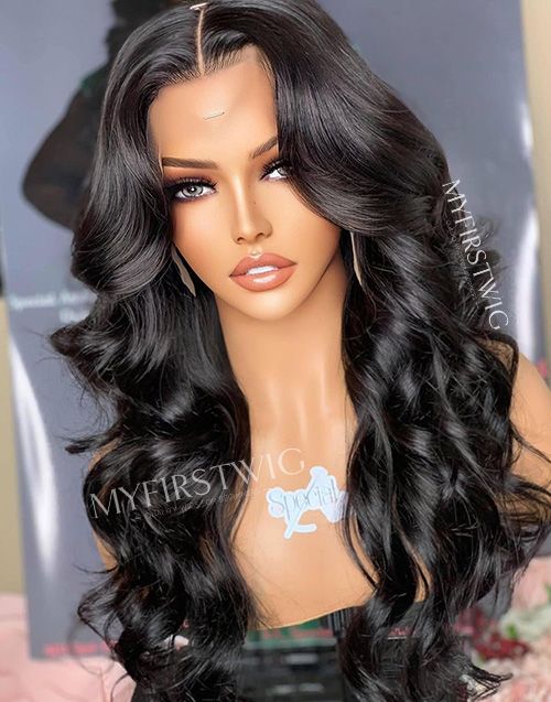 Aspecialunit -Malaysian Hair Middle Part Wavy Lace Front Wig - SPE013 ...